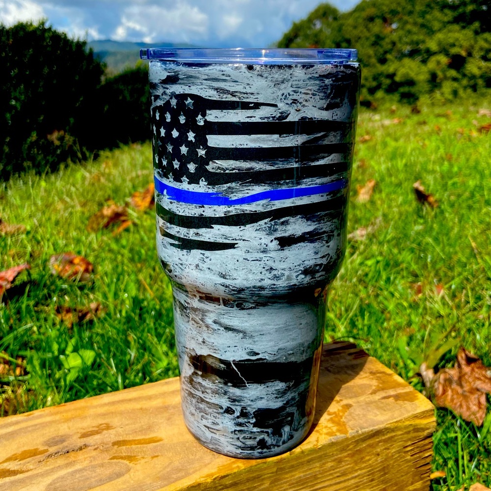 Blue Line Tumbler